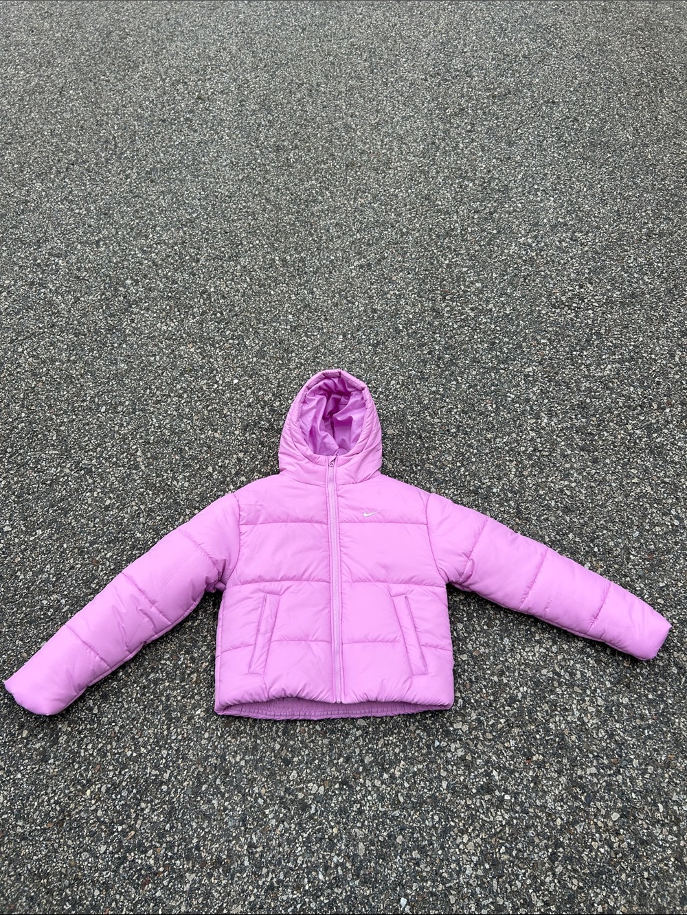 Light Purple Hooded Puffer Jacket
